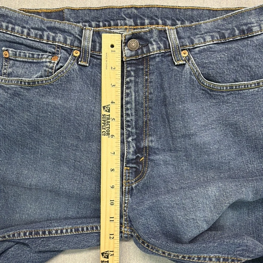 Levis 505 Jeans Mens 36x32 (Fits 34x30) Dark Blue‎ Denim Straight Leg